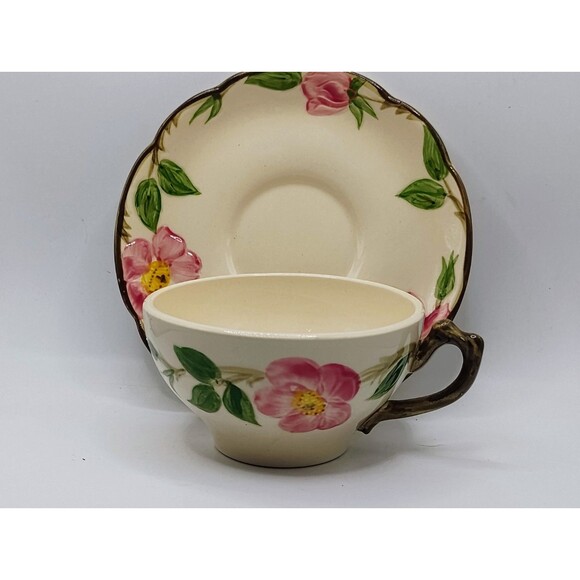 Vintage Franciscan Desert Rose Coffee/Tea Cup & Saucer Set USA Made Retired #4 - Picture 11 of 11
